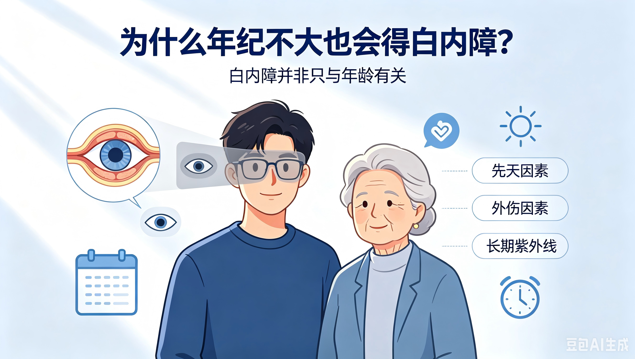 为什么年纪不大也会得白内障？年轻人、中年人患病原因？